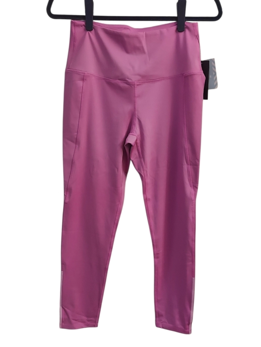 LegEnd Mauvy Pink High Waisted 7/8 Pocket Yoga Legging With Reflective Hit NEW L